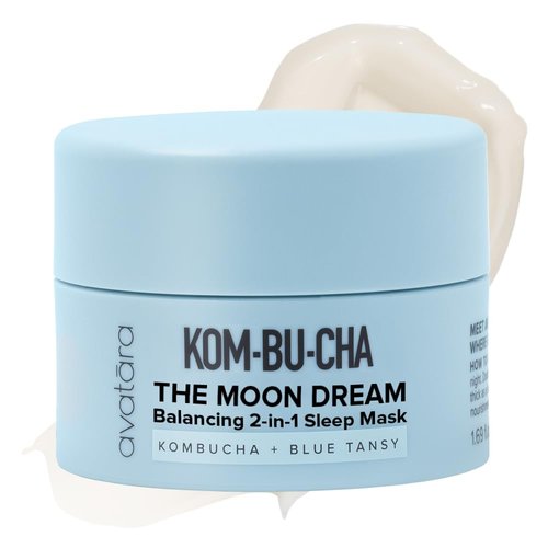Avatara Kombucha The Moon Dream Night Cream, Non-Greasy 2-in-1 Night Cream, Deep Moisturization, Kombucha Balances, Vitamin C Brightens Skin, Blue Tansy Soothes Skin, 50 ml, 1.69 fl. Oz.