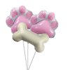 GLASNES 3 Pcs Dog Party Balloons with 2Pcs Pink Dog Paw Shaped Mylar Balloons and 1Pcs Bone Shaped Foil Balloons for Baby Shower Kids Birthday Pets Party Decorations Pet Dog Party Suppliers
