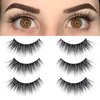 Lashes Mink Natural False Eyelashes - Bepholan Fake Eyelashes Natural Look 3-Pack Cat Eye Lashes Manga Eyelashes Fluffy,XMZ211