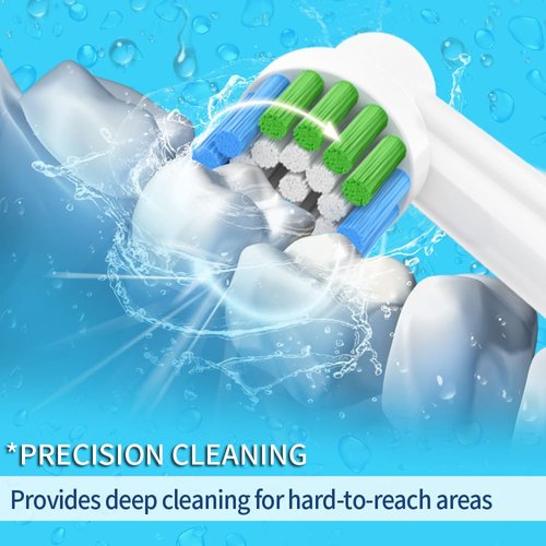 16 Count Precision Replacement Brush Heads Compatible with Braun Oral B Electric Toothbrush, Deep and Precise Cleaning.