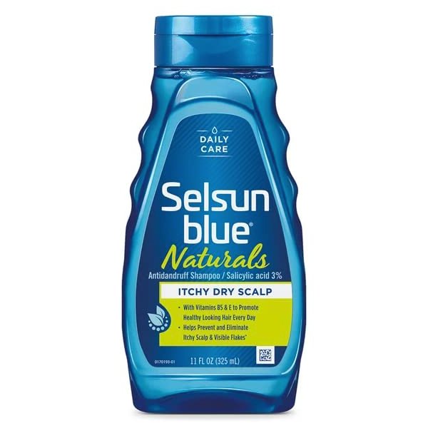 2 Set Selsun Blue Naturals Itchy Dry Scalp Anti-Dandruff Shampoo, 11 fl. oz, Extra-Hydrating Formula Plus Vitamins B5 & EL8Q