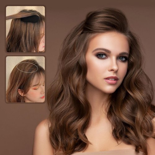 minkissy 5pcs Bump It Up Volume Hair Base Set Sponge Volume Bump Hair Clip Hair Bases Inserts Hair Pads Hair Styling Clip Hair Accessories for Women Ladies
