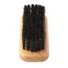 GranNaturals Palm Size Wide Boar Bristle Teasing Brush & Smoothing Brush for Slick Back Hair, Edge Control, Backcombing to Create Sleek Hairstyle - Wooden Wide Portable Handle