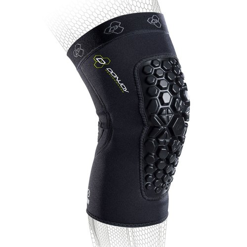 DonJoy Performance Defender Compression Support Knee Pads (Pair) – Padded Support for Collision Contact Sports, Football, Rugby, Lacrosse, Martial Arts, Obstacle Courses