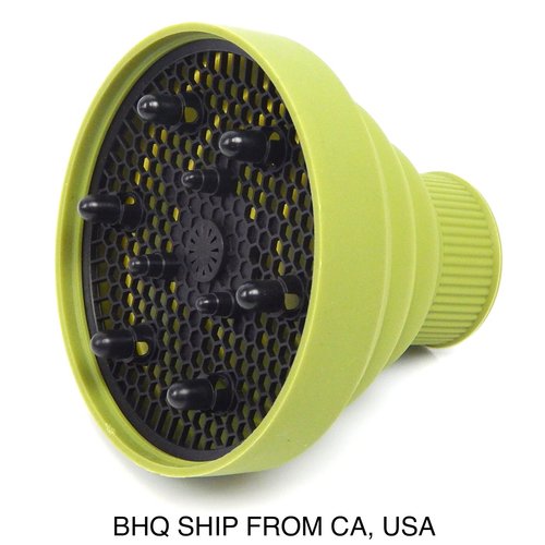 Hair Dryer Diffuser Retractable Portable Folding Space Saver Light Weight - Green