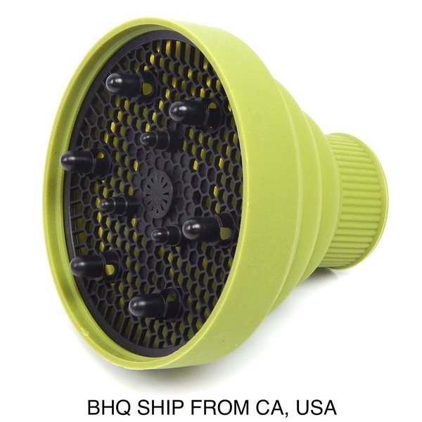 Hair Dryer Diffuser Retractable Portable Folding Space Saver Light Weight - Green