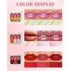 Hydrating Lip Glow Oil-3Pcs Moisturizing Lip Plumper Gloss Lip Oil, Color Changing Lip Oil Tinted Plumping Lip Gloss, Shimmery Glossy Finish Nourishing Non-Sticky Lipgloss, Clear Shiny and Vegan-Set B