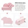 FELTECHELECTR Miniature Dollhouse Sofa Furniture Creative Jewelry Box Organizer Stylish Couch with Playroom and Collectibles