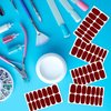 XEAOHESY 16 Sheets 224 Pieces Crimson Solid Color Nail Polish Stickers, Self-Adhesive Nail Polish Strips, Red Nail Wraps, 4 x 2.2inch