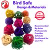 Bonka Bird Toys Pk12 Tiny Vine Balls Colored Natural Foot Talon Craft Part Parrot Cage Toys, Conure, Parakeet, Ringneck, and Similar Breeds (3350 Colored)