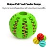 Idepet Dog Toy Ball, Nontoxic Bite Resistant Toy Ball for Pet Dogs Puppy Cat, Dog Pet Food Treat Feeder Chew Tooth Cleaning Ball Exercise Game IQ Training Ball(2 Pack-Blue&Green)