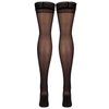 Truform Sheer Compression Stockings, 8-15 mmHg, Women's Thigh High Length, 20 Denier, Black, Medium