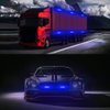 Teguangmei Emergency Warning Strobe Lights, Universal 2 Pack 24 LED 72W Flashing Surface Mount Blue Caution Construction Hazard Strobe Light Bar for Car Vehicle Truck Boat ATVs 12-24V