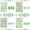 10 Sheets St Patrick’s Day Nail Art Stickers Decals 3D Shamrock Nail Stickers Green Clover Irish Nail Decals St Patricks Day Nail Decorations for Women Kids Girls Nail Charms Accessories