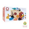 Mentari Toys - Shape Sorting Safari Truck - 9pc Wooden Pull Along Shape Sorter Toy - Montessori Activity Toy for Toddlers - Boost Fine Motor Skills and Shape Recognition - Educational Toy - Age 2+