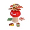 Petit Collage: Woodland Wobble | Wooden Stacking Game for Kids | Roll The Die and Stack The Objects on The Mushroom | Don't let The Tower Fall!| Great for Ages 4+