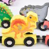 Dinosaur Toy Set,Magnetic Wooden Dinosaur Train Set for Toddlers Age 3 4 5,Montessori Learning Educational Toys Dinosaur Themed Party Birthday Gifts for Boys Girls 3-5 Yrs