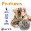Kats'N Us Real Rabbit Fur Pom Pom Ball Cat Toy - 10 Pak