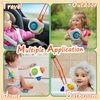 Newborn Toys Toddlers Baby Ball Toy, Baby Montessori Toys Newborn Infant Toys Rattle Baby Teether Chew Sensory Bumpy Ball Toy, Travel Toys with Suction Cups Sensory Activity Toy for 0-12 Months