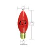 25 Pack 7 Watt C9 Ceramic Red Incandescent Light Bulb, Intermediate Base