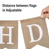 Happy Birthday Bannner Pre Strung Burlap Happy Birthday Sign for Birthday Party Decorations