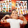 Volcano Temporary Tattoos Themed Fire Birthday Party Decorations Supplies Favors Decor 84PCS Hot Lava Floor Hawaii Dinosaur Tattoo Stickers Gifts For Kids Boys Girls Adults School Prizes Carnival