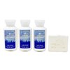 Bath & Body Works Frosted Coconut Snowball - 3 Pack Travel Size - Body Lotion With a Natural Oats Sample Soap.