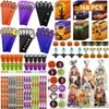 168 PCS Halloween Party Favors ,24 Pack Halloween Stationery Set Trick or Treat Gifts for kids Halloween Toy for Halloween Party Classroom School Supplies Prizes Rewards Halloween Goodie Bag Stuffers