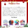 LDFDRT Merry Christmas Coloring Tablecloth Giant 1 Pack Paper Coloring Table Cloths Christmas Tree Santa Claus Poster 54x108 Inch Crafts for Kids Disposable Rectangle Table Cover for Party Supplies