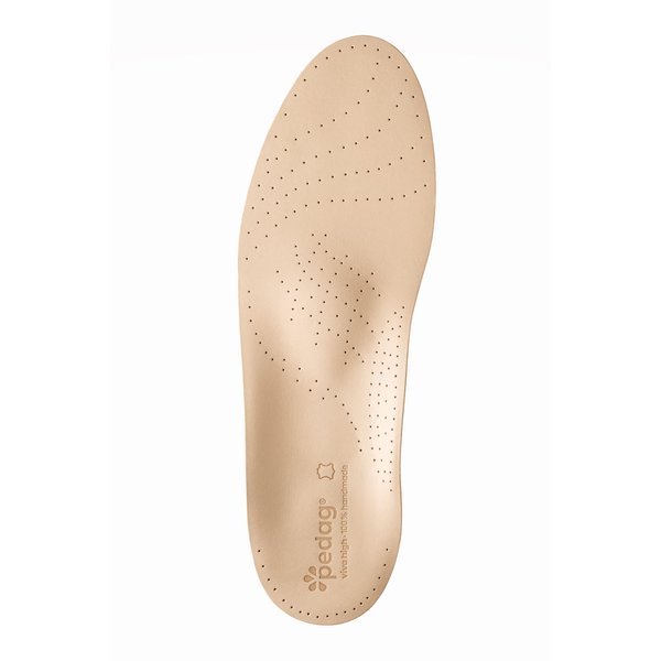 Pedag Viva High | Extra High Arch Support | Handmade in Germany | Plantar Fasciitis Relief | Heel Cushion | Activated Charcoal Odor Control | Metatarsal Support | Tan Leather | Men US 10/ EU 43