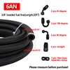 Fuel Line Kit 3/8" 6AN 20FT Hose Nylon Stainless Steel Braided CPE Oil Fuel Line Fittings Kit Universal