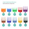 Clipper Guards Set Fits for Most Wahl Clippers and Babyliss FX870, Color Coded Clipper Guides Replacement - 1/16" to 1", 10 Piece Set