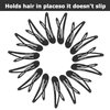 Coufce 50 Pack 2 Inch Black Metal Snap Hair Clips, Bend Hair Clips Non-Slip Hair Barrettes for Girls and Women Stylish Hair Accessories (Black)