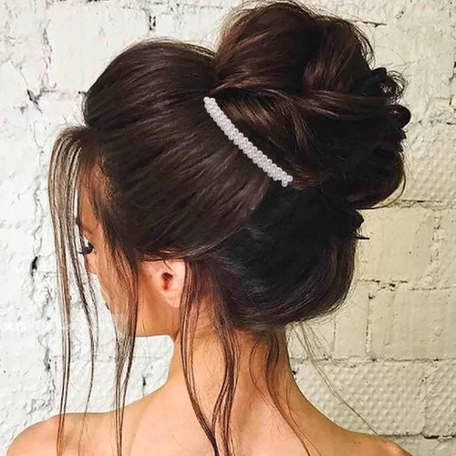 Iaceble French Pearl Hair Comb Pin Bridal Pearl Hair Combs Vintage Pearl Side Comb Hair Piece Weddings Pearl Hair Comb Decorative Hair Accessories for Women and Girls Headdress (D)