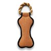 Prudance Squeaky Bone Dog Chew Toys with Cotton Rope Handle Dog Tug Toy Puppy Training Interactive Play Dog Bite Pull Toy