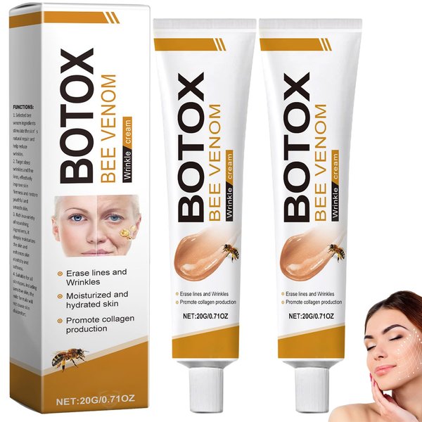 Botox Bee Venom Cream - Wrinkle Removal & Firming, Moisturizing, Lifting & Recovery for All Skin Type, Anti-Aging Bee Venom Cream,Face Cream Moisturiser (2pcs)