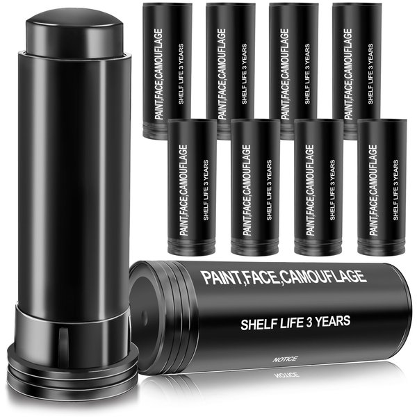 10 PCS Sports Eye Black Stick Baseball Softball Football Lacrosse Drip Eyeblack Halloween Cosplay Party Makeup Face Body Paint Costume Accessories