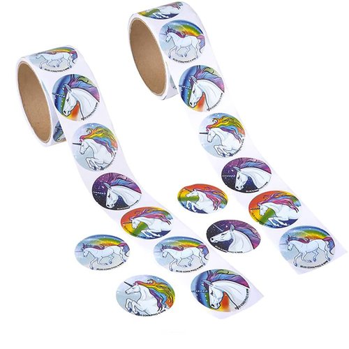 Unicorn Decorating Stickers, Great for Arts and Crafts, Party Favors, 100 Assorted Stickers (2-Pack, 200 Stickers)