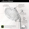 American Standard 9038074.243 Spectra Fixed 4-Function Adjustable Shower Head 7-inch 1.8 GPM, Matte Black