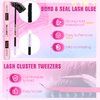 Lash Extension Kit Fluffy Lash Clusters Kit 280pcs Volume Eyelash Extension Kit 100D/150D 2 Styles Eyelash Clusters Kit Bond and Seal Lash Glue with Tweezers Thick Individual Lashes Kit by Ruairie
