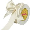 LEEQE Double Face Ivory Satin Ribbon 1-1/2 inch X 50 Yards Polyester Ivory Ribbon for Gift Wrapping Very Suitable for Weddings Party Hair Bow Invitation Decorations and More