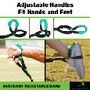 DartBand Premium Resistance Bands with Handles,Door Anchor,and Carabiner Clip for Athletic Training,Rehab,Strength Training,Yoga,Physical Therapy,Home Workout Solution-Medium Resistance,Aqua