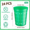 BWkoss Football Plastic Cups - 24Pcs Bulk 16oz Football Theme Party Cups Reusable Drinking Plastic Cup Hot Cold Drink Wine Coffee for Home School Football Themed Holiday Birthday Party Favors Supplies