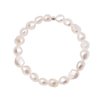 8-9 MM Cultured Freshwater Baroque Pearl Stretch Bracelet 7 Inch, Natural White Color
