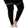 Mojo Compression Socks Women's 2XL Black Thigh-High Leg Sleeve with Grip Top - 20-30mmHg Graduated Compression - Ideal for Treating Spider Veins, Swelling, and Fatigue - A609BL5-1 Pair