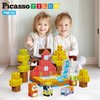 Picasso Cubes 1” Fall Autumn Harvest Theme Magnetic Blocks Build Cubes 90 Piece Magnet Tile Construction Building Block Set Sensory Toy Early Education STEM Learning, Children Age 3+ Boy Girl PMC05