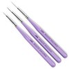 Beaute Galleria 3 Pieces Nail Art Long Striper Brush Set (12mm, 16mm, 22mm) for Thin Long Fine Line, Detailer, Striping, Color Block, One Stroke