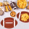 QIYANPAX 100 Pieces Football Plates Football Shaped Disposable Paper Plates Football Party Supplies for Football Party Decorations Gameday Tailgate Party Decorations