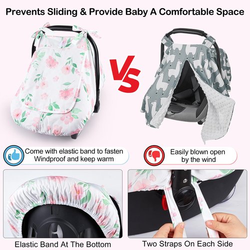 Unicorn Castle Baby Car Seat Cover Infant Car Seat Covers for Babies Breathable Car Seat Canopy Mesh Window Carseat Cover for Four Seasons Newborn