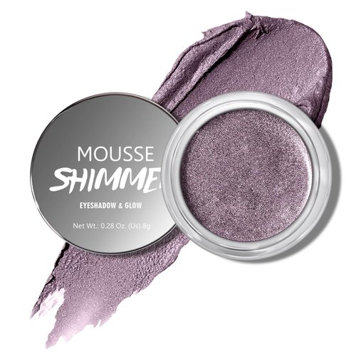 KYDA Purple Shimmer Cream Eyeshadow, Smooth Ice Cream-like Texture, Lasting High Pigmented Creamy Formula, Blendable Shimmer Finish, Face & Eyes Highlighter, Multiuse Shimmer Cream